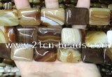 CAA4228 15.5 inches 18*25mm rectangle line agate beads wholesale