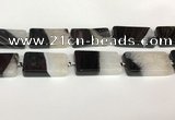 CAA4348 15.5 inches 22*40mm rectangle agate druzy geode beads