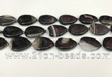 CAA4353 15.5 inches 22*30mm flat teardrop agate druzy geode beads