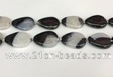 CAA4354 15.5 inches 25*35mm flat teardrop agate druzy geode beads