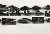 CAA4356 15.5 inches 18*35mm pyramid line agate beads wholesale