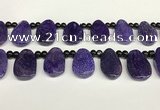 CAA4361 Top drilled 20*30mm freeform dragon veins agate beads