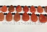 CAA4362 Top drilled 20*30mm freeform dragon veins agate beads