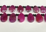 CAA4363 Top drilled 20*30mm freeform dragon veins agate beads