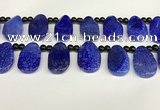 CAA4365 Top drilled 20*30mm freeform dragon veins agate beads