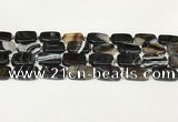 CAA4398 15.5 inches 15*20mm rectangle black banded agate beads