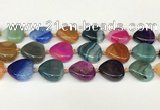 CAA4410 15.5 inches 20*20mm flat teardrop agate druzy geode beads