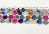 CAA4418 15.5 inches 14mm flat round agate druzy geode beads