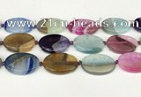 CAA4433 15.5 inches 25*35mm oval agate druzy geode beads