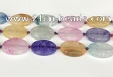 CAA4437 15.5 inches 25*35mm oval agate druzy geode beads