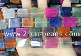 CAA4441 15.5 inches 14*18mm rectangle dragon veins agate beads