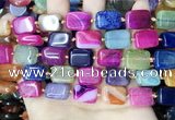 CAA4447 15.5 inches 12*16mm rectangle dragon veins agate beads