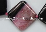 CAA447 15.5 inches 30*30mm diamond agate druzy geode beads