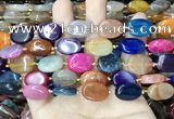 CAA4473 15.5 inches 13*18mm oval dragon veins agate beads