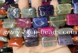 CAA4480 15.5 inches 15*20mm rectangle dragon veins agate beads