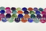 CAA4491 15.5 inches 18mm flat round dragon veins agate beads