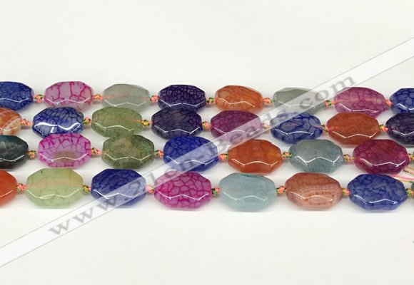 CAA4494 15.5 inches 13*18mm octagonal dragon veins agate beads