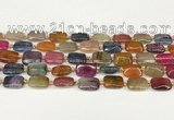 CAA4502 15.5 inches 10*14mm rectangle dragon veins agate beads