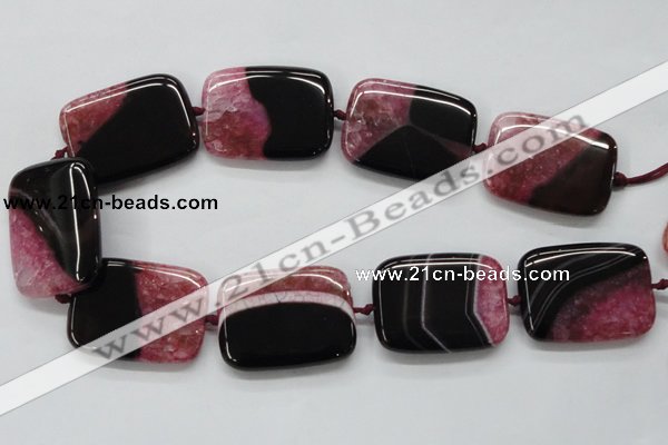 CAA451 15.5 inches 30*40mm rectangle agate druzy geode  beads