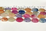 CAA4512 15.5 inches 15*20mm oval dragon veins agate beads