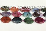 CAA4515 15.5 inches 22*30mm oval dragon veins agate beads