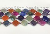 CAA4520 15.5 inches 18*18mm diamond dragon veins agate beads