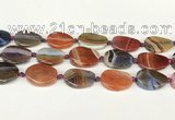 CAA4523 15.5 inches 20*26mm twisted oval dragon veins agate beads