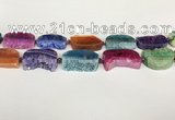 CAA4541 15.5 inches 22*32mm - 25*35mm freefrom agate druzy geode beads