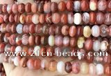 CAA4562 15.5 inches 6*8mm - 6*9mm rondelle south red agate beads