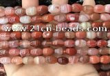 CAA4567 15.5 inches 7*10mm - 8*11mm rice south red agate beads