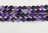 CAA4589 15.5 inches 12mm flat round banded agate beads wholesale