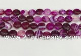 CAA4590 15.5 inches 12mm flat round banded agate beads wholesale