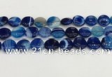 CAA4609 15.5 inches 16mm flat round banded agate beads wholesale