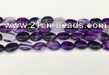 CAA4654 15.5 inches 12*16mm oval banded agate beads wholesale