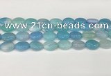 CAA4657 15.5 inches 12*16mm oval banded agate beads wholesale