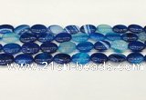 CAA4658 15.5 inches 12*16mm oval banded agate beads wholesale