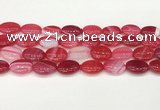 CAA4664 15.5 inches 13*18mm oval banded agate beads wholesale