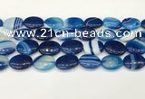 CAA4674 15.5 inches 15*20mm oval banded agate beads wholesale