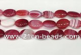 CAA4680 15.5 inches 18*25mm oval banded agate beads wholesale