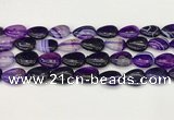 CAA4695 15.5 inches 12*16mm flat teardrop banded agate beads wholesale