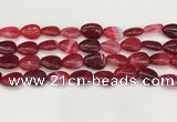 CAA4697 15.5 inches 12*16mm flat teardrop banded agate beads wholesale