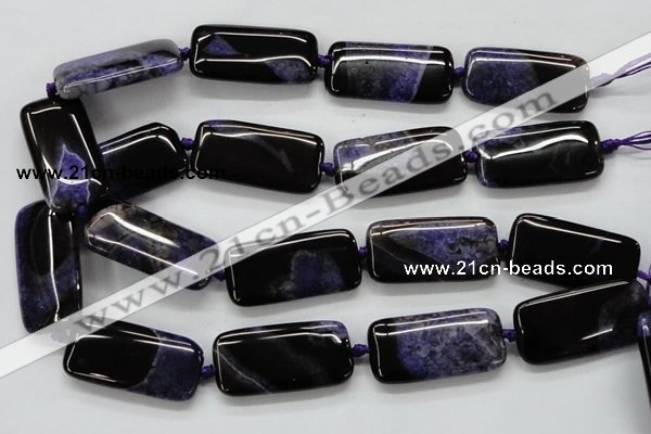 CAA470 15.5 inches 20*40mm rectangle agate druzy geode beads