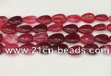 CAA4705 15.5 inches 13*18mm flat teardrop banded agate beads wholesale