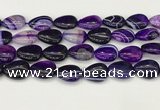 CAA4711 15.5 inches 15*20mm flat teardrop banded agate beads wholesale