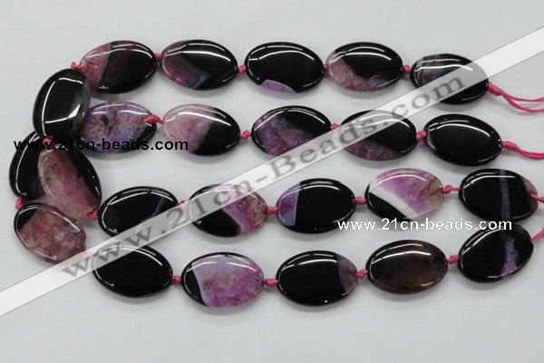 CAA472 15.5 inches 20*30mm oval agate druzy geode beads