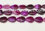 CAA4720 15.5 inches 18*25mm flat teardrop banded agate beads wholesale