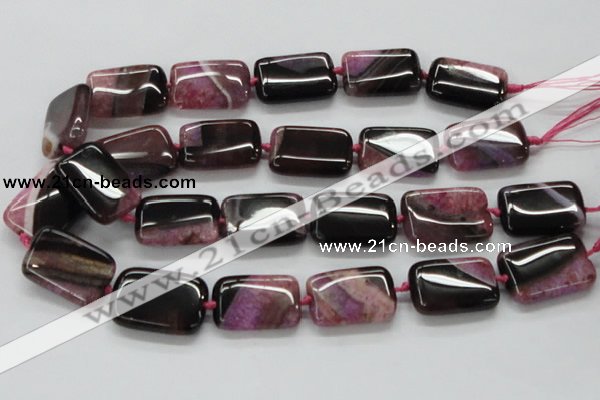 CAA473 15.5 inches 18*28mm rectangle agate druzy geode beads
