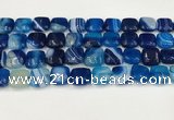 CAA4739 15.5 inches 12*12mm square banded agate beads wholesale