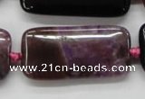 CAA474 15.5 inches 20*40mm rectangle agate druzy geode beads