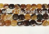 CAA4741 15.5 inches 14*14mm square banded agate beads wholesale